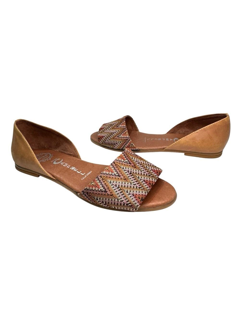 Jeffrey Campbell ‘bijou’ Ibiza Peep Toe Two-Piece Sandals Multi 7.5 Leather